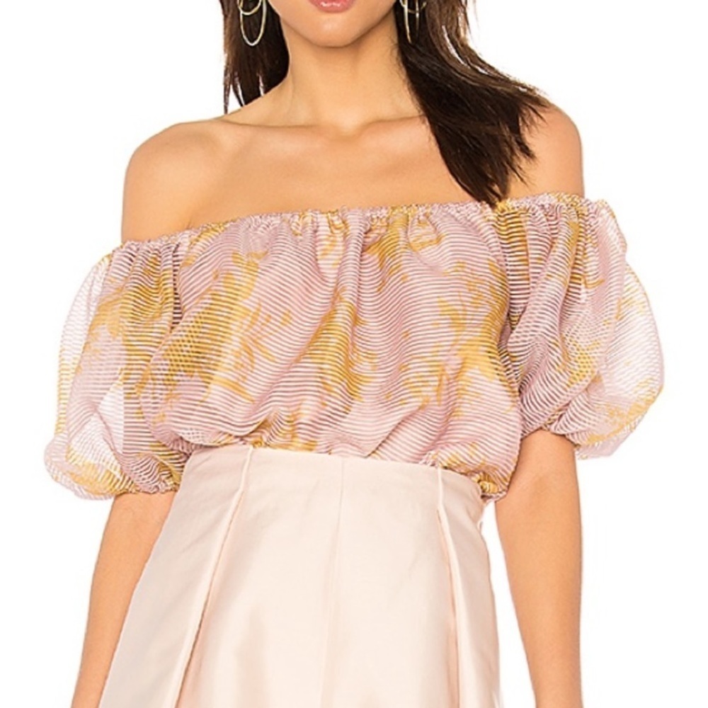 Keepsake Stand Tall Top in Blush Stencil Floral size medium